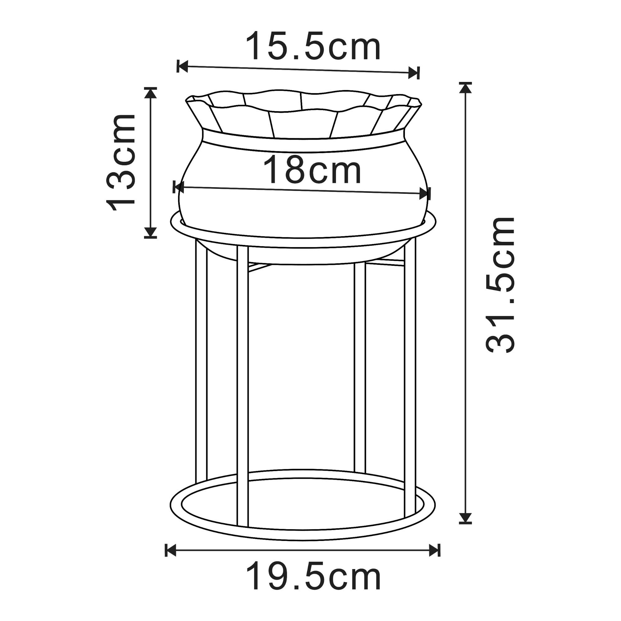 Porte-plantes style intemportel support 32 x 20 cm vert - Image 2