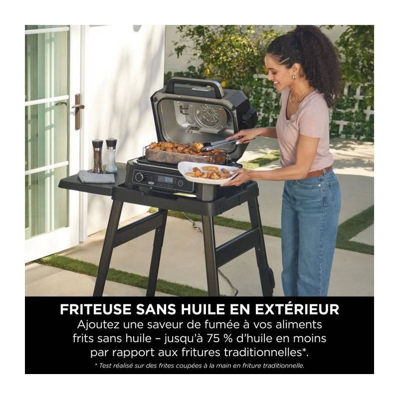Barbecue électrique Et Fumoir Avec Thermometre - Ninja - Woodfire Pro Xl - Og850eu - Barbecue Et Air Fryer D'extérieur - Imagen 5