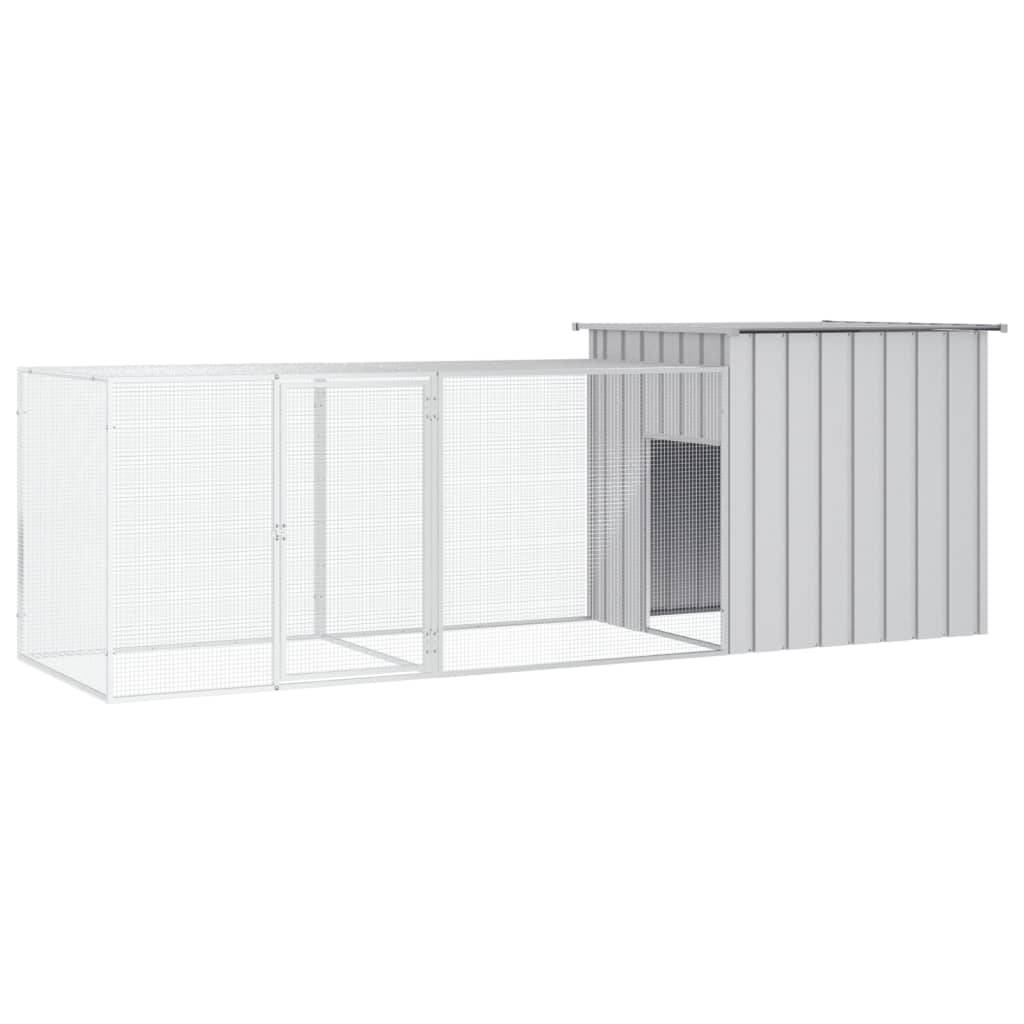 ComfortXL - Cage Poules Acier Galvanisé Extérieur Volailles Parc Modulable 300x91x100cm Gris - ComfortXL Outdoor Living