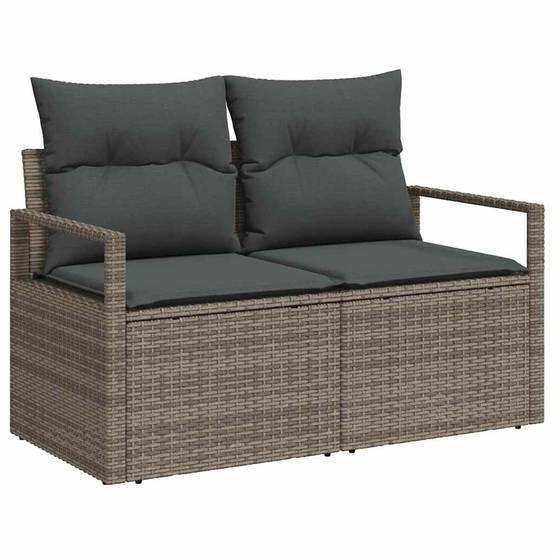 Mobilier Détente 7 Éléments Rotin Synthétique Gris avec Rangement Pratique pour Patio Moderne – ComfortXL Outdoor Living - Image 4