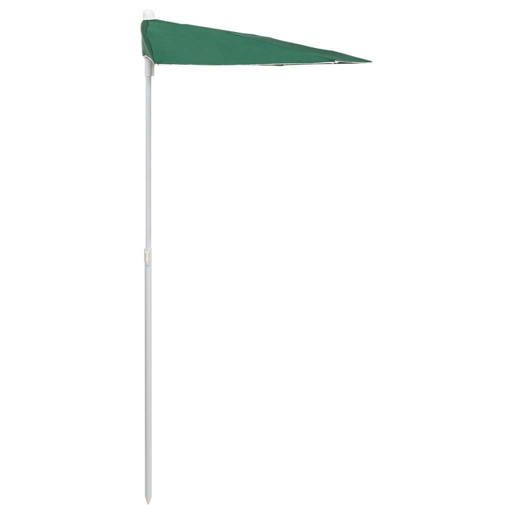 PANGIVO - Demi-parasol de jardin polyester acier vert 180 x 90 x 195 cm - PANGIVO - Image 5