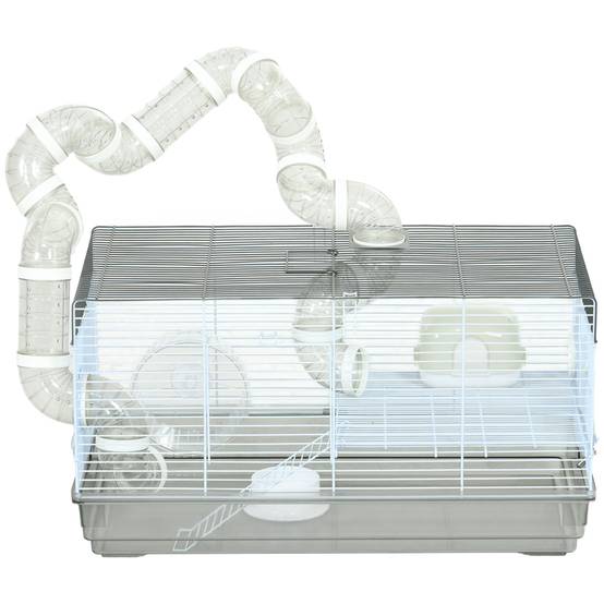 Cage pour hamster acier gris 58 x 32 x 31 cm - PANGIVO - Image 2