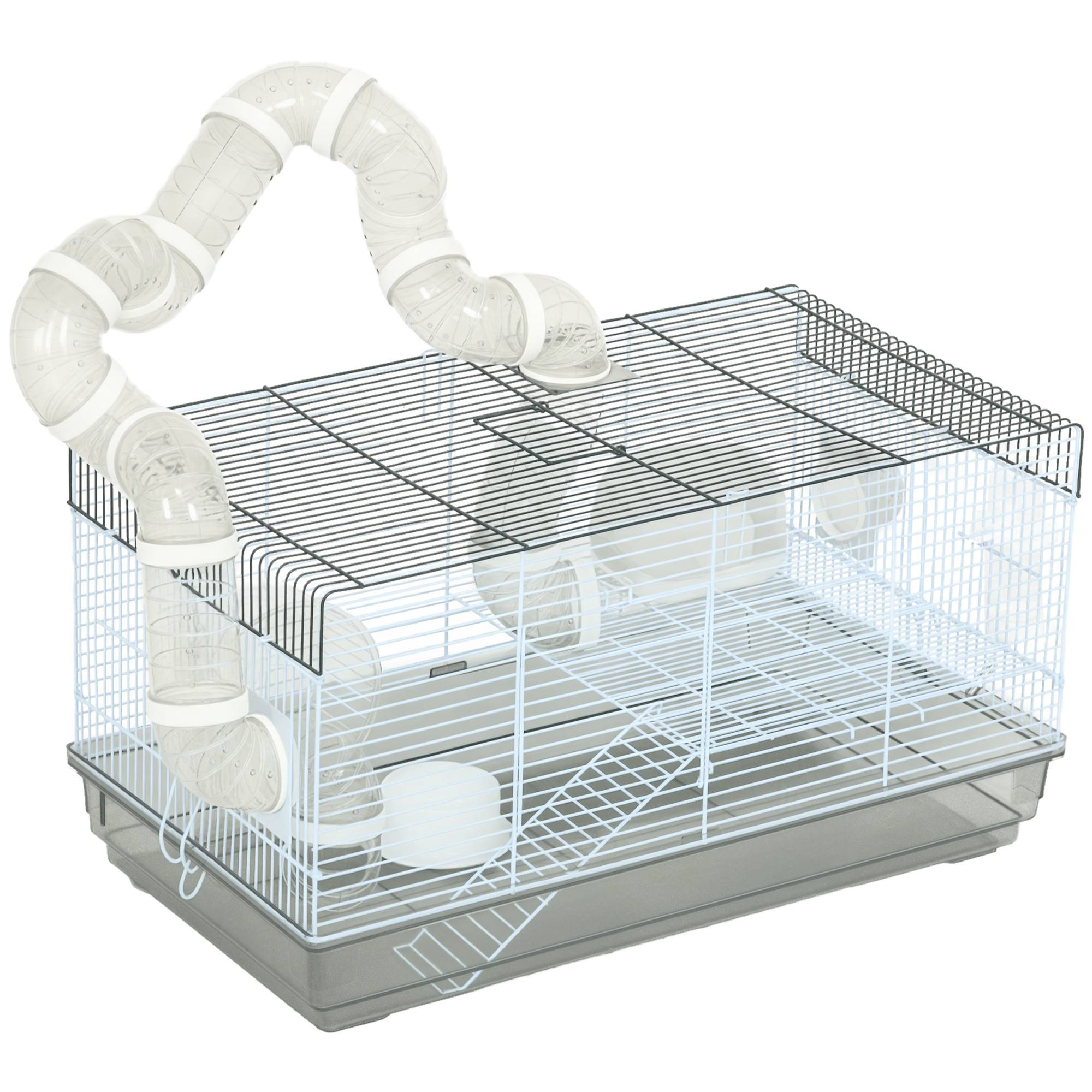 Cage pour hamster acier gris 58 x 32 x 31 cm - PANGIVO - Image 1