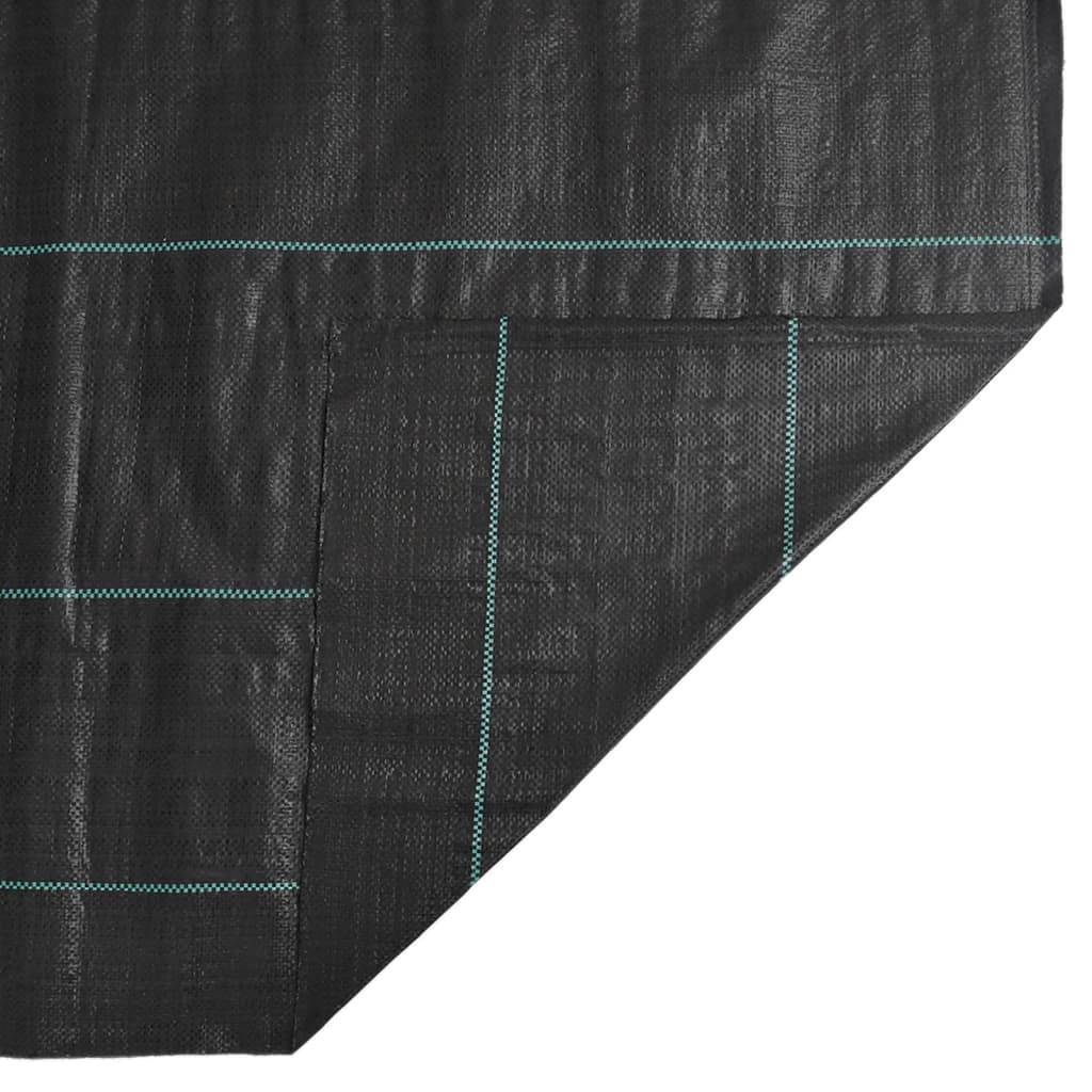 Toile de Paillage 60g/m² Anti-Mauvaises Herbes pour Jardin Potager Allée 2x200 m Noir - ComfortXL Outdoor Living - Image 7