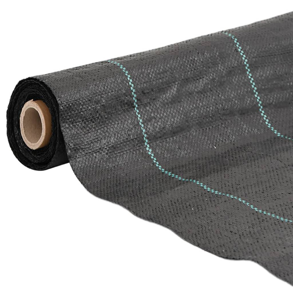 Toile de Paillage 60g/m² Anti-Mauvaises Herbes pour Jardin Potager Allée 2x200 m Noir - ComfortXL Outdoor Living - Image 2