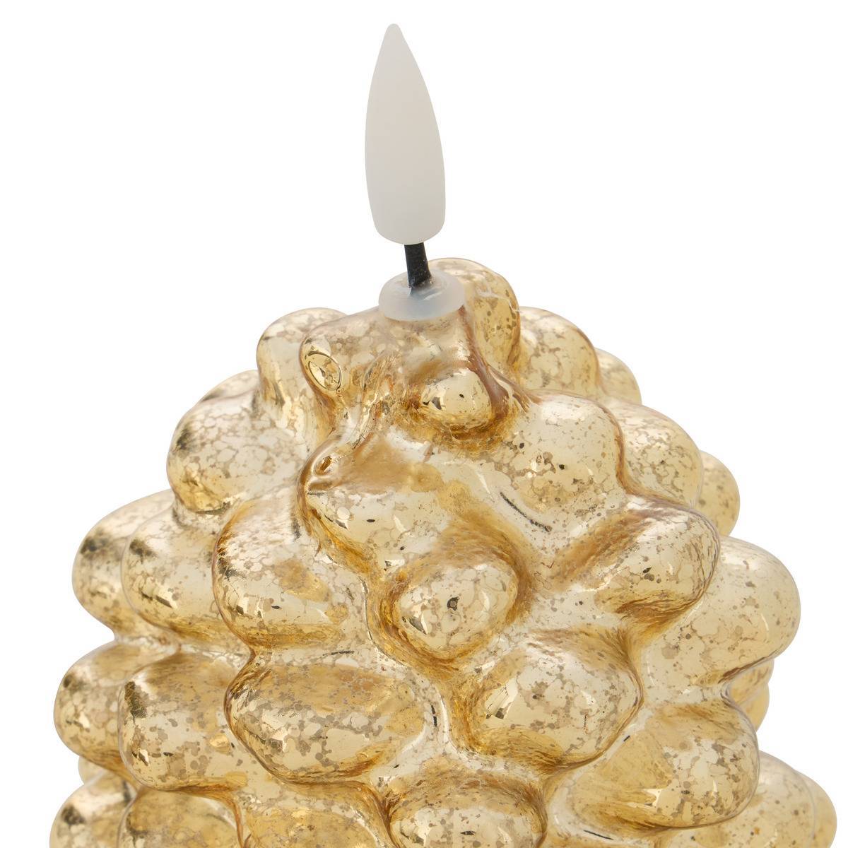 Feeric Christmas - Bougie LED en verre pomme de pin H. 15 cm - Feeric Lights & Christmas - Image 3