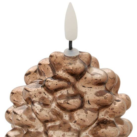 Feeric Christmas - Bougie LED en verre pomme de pin H. 15 cm - Feeric Lights & Christmas - Image 2