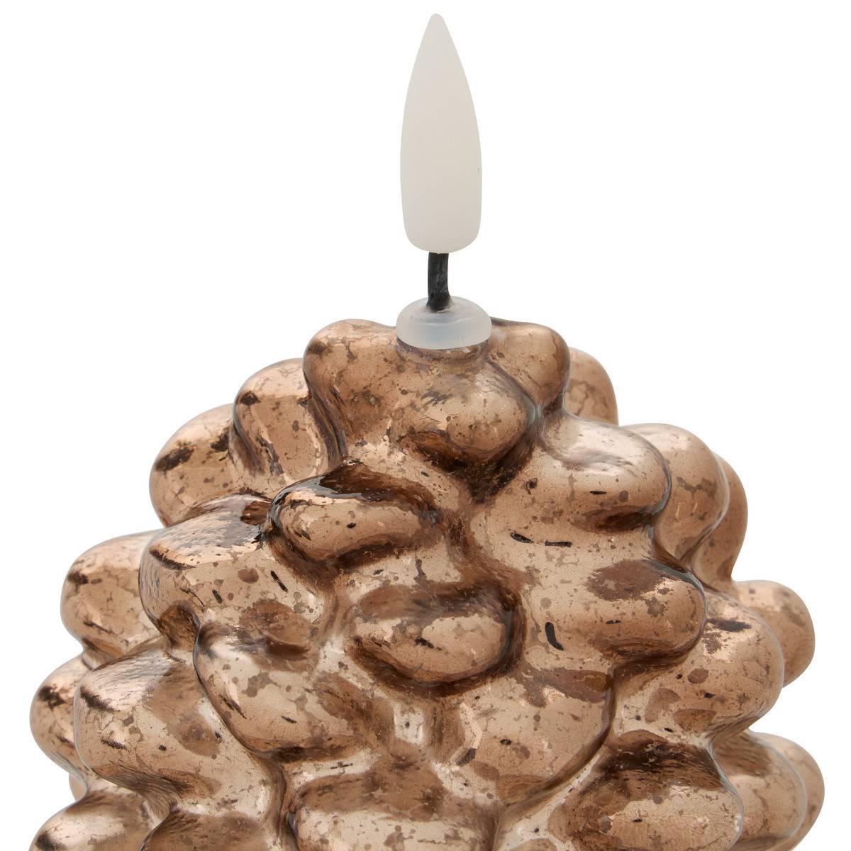 Feeric Christmas - Bougie LED en verre pomme de pin H. 15 cm - Feeric Lights & Christmas - Image 2