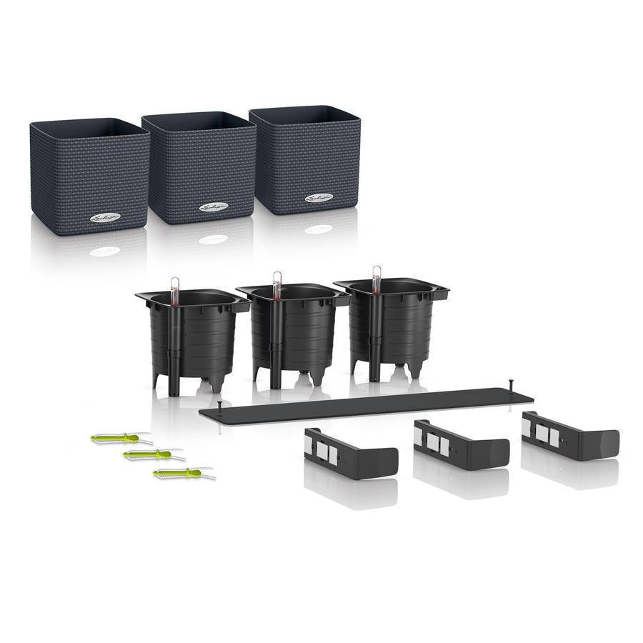Lechuza - Cube Color Green Wall Home Kit Color, gris ardoise Lechuza - Imagen 2