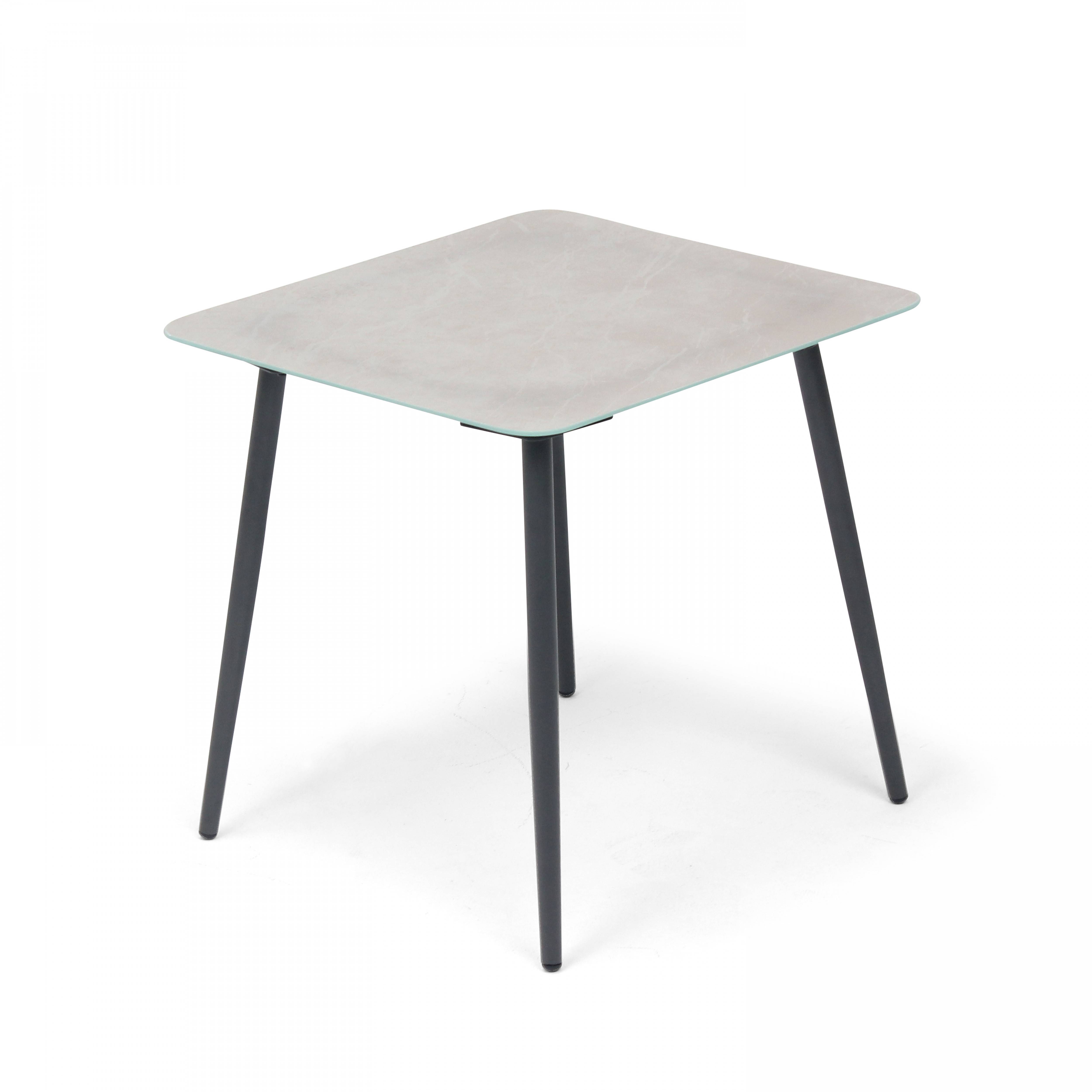 Oviala - Petite table basse de jardin en acier gris Costa Rica - Oviala - Imagen 1