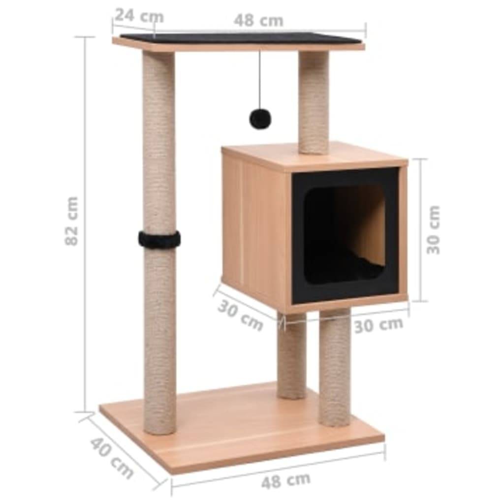 Vidaxl - Arbre à chat avec tapis à gratter en sisal 82 cm vidaXL 170922 - Imagen 3