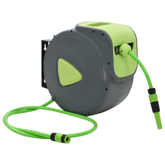 PANGIVO - Enrouleur de tuyau automatique polypropylène vert et gris 30 m - PANGIVO - Image 1