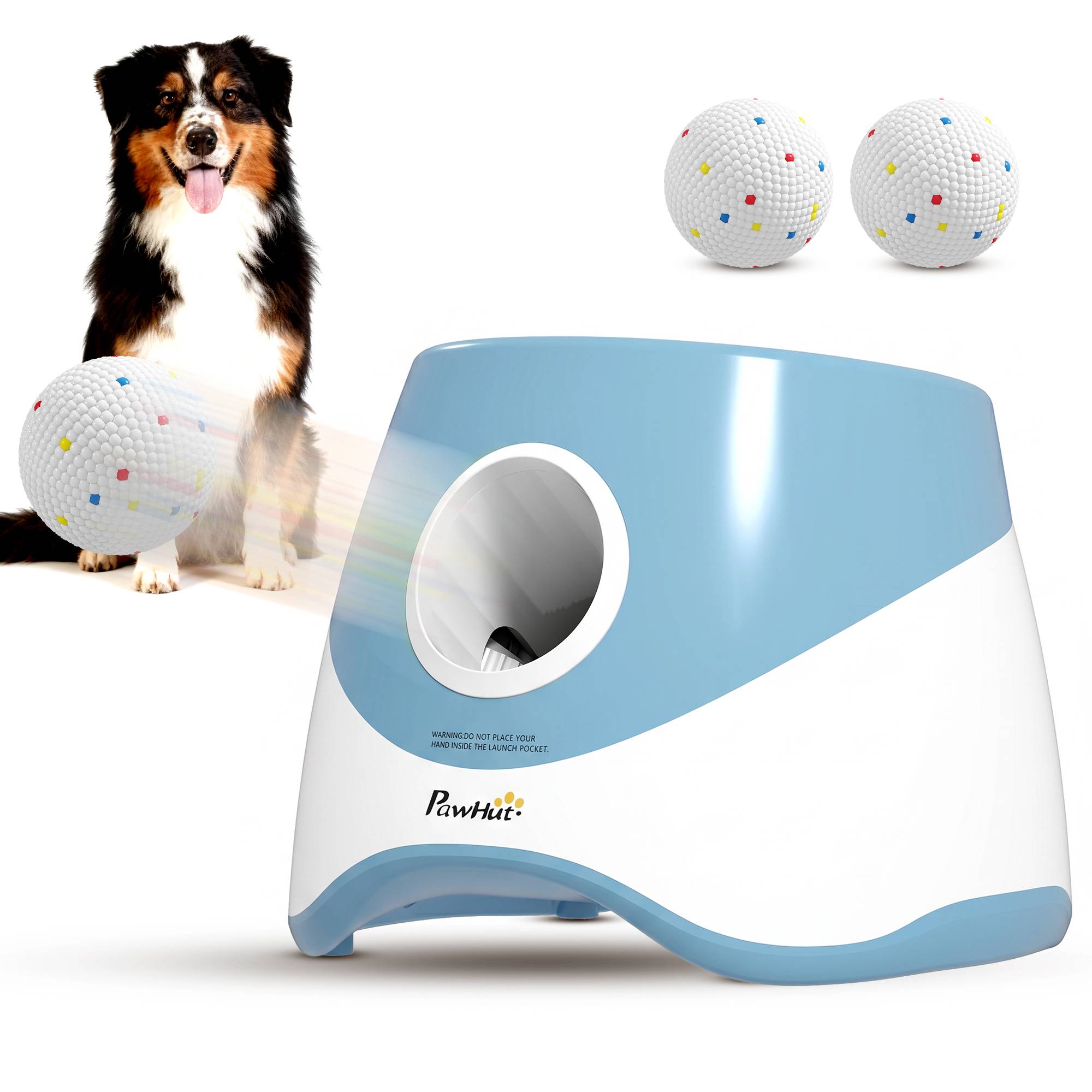 Sans Marque - Lanceur Automatique de Balles pour Chiens Petits et Moyens Bleu - Image 1