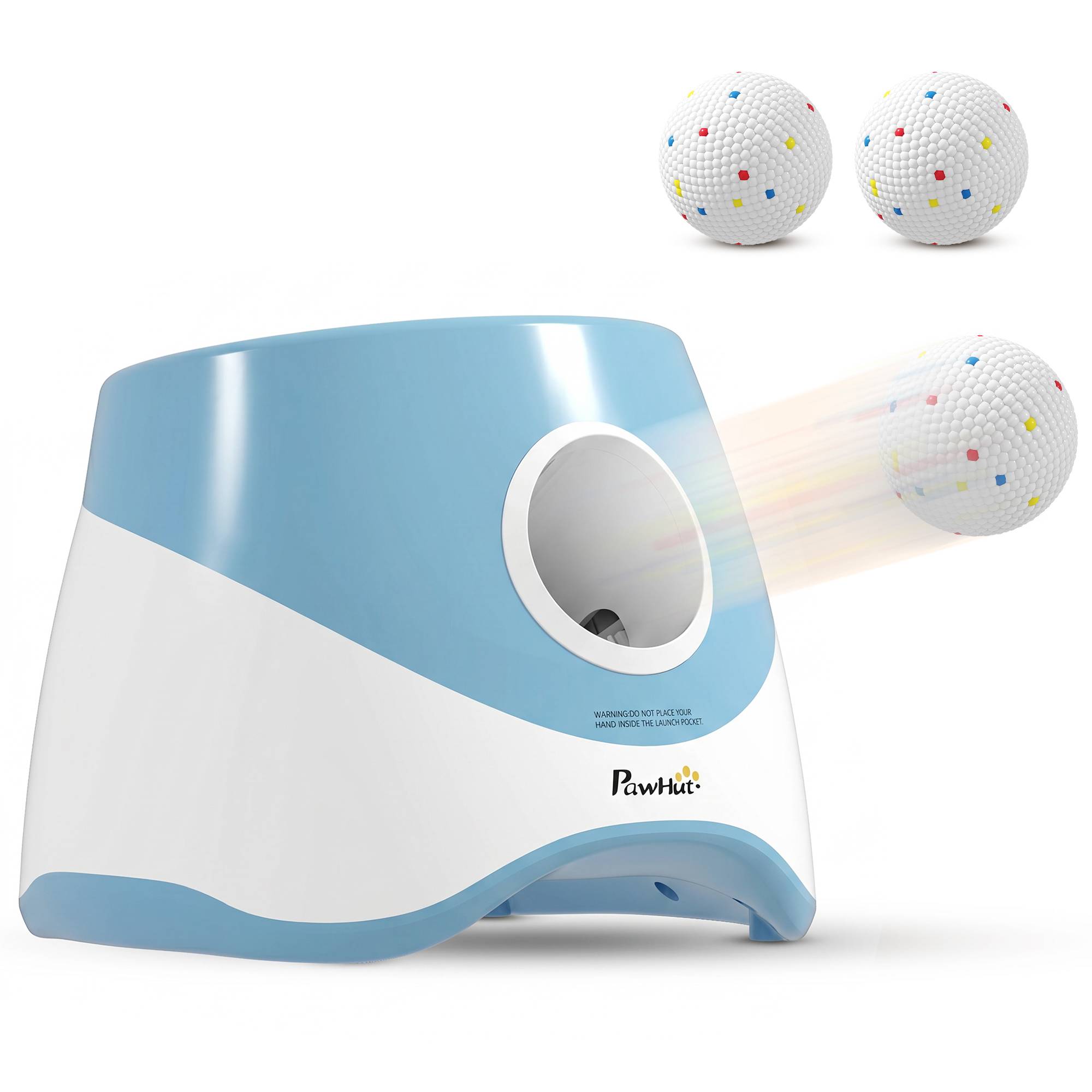 Sans Marque - Lanceur Automatique de Balles pour Chiens Petits et Moyens Bleu - Image 2