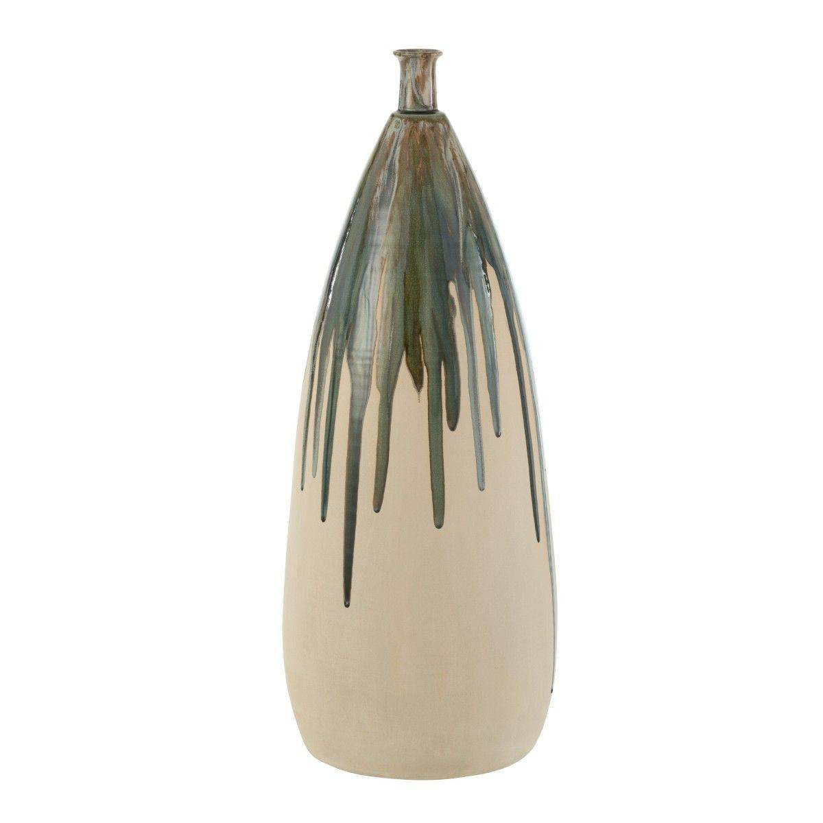 Vase Déco en Céramique "Peinture" 73cm Vert - Image 1