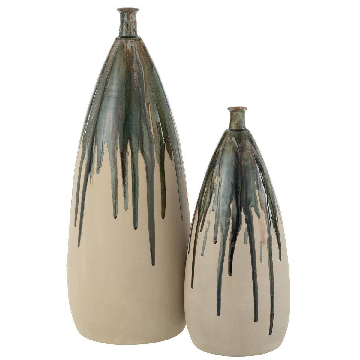 Vase Déco en Céramique "Peinture" 73cm Vert - Image 2