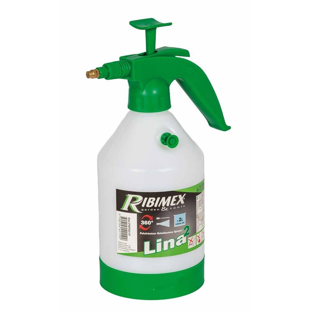 Ribimex - Pulvérisateur, brumisateur à main pression préalable LINA 2, 2 Litres