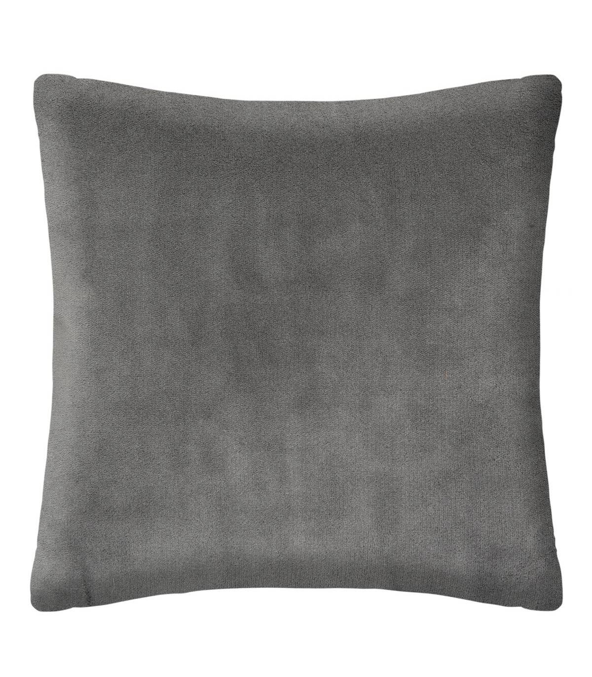 Coussin déhoussable en Fourrure Bouclée Gris Ardoise 45 x 45 cm - Imagen 3