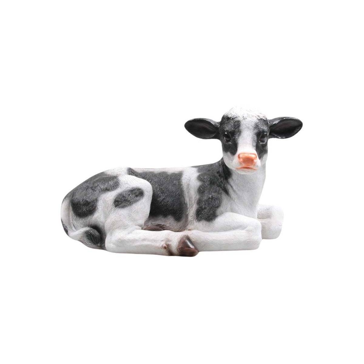 Farmwood Animals - Vache couchée en résine 46 x 28 x 27 cm - Imagen 1