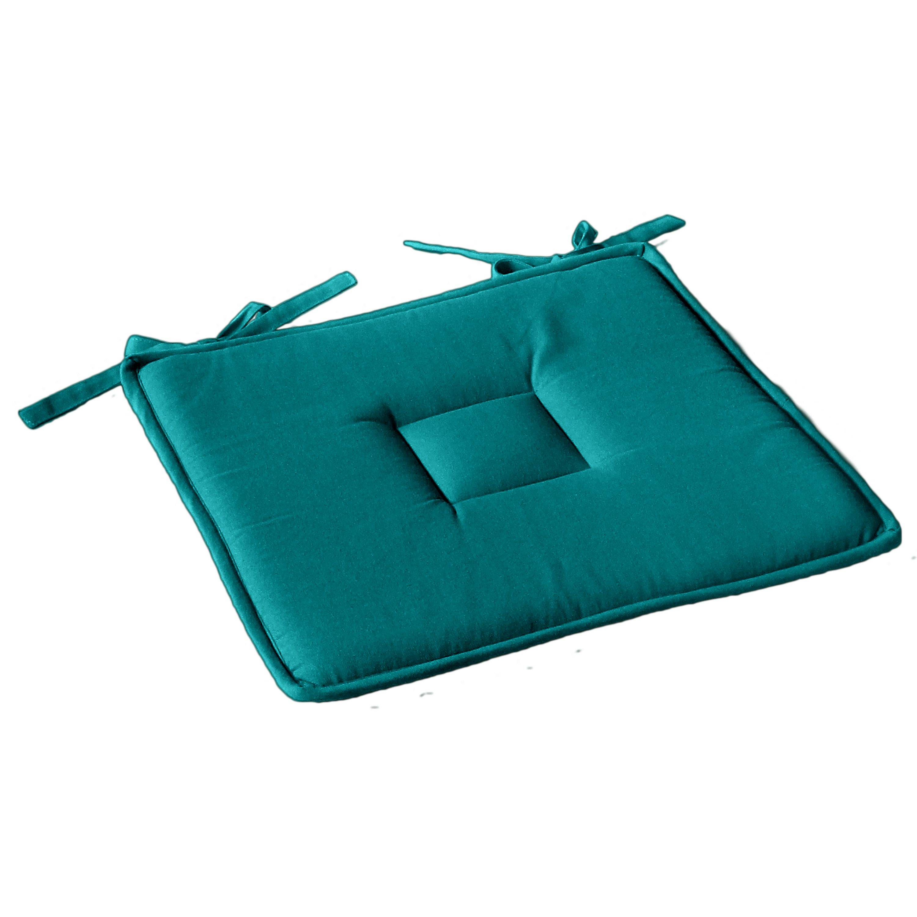 Enjoy Home - Galette de chaise plate Panama - 40 cm x 40 cm - Marron chocolat fondant - Enjoy Home