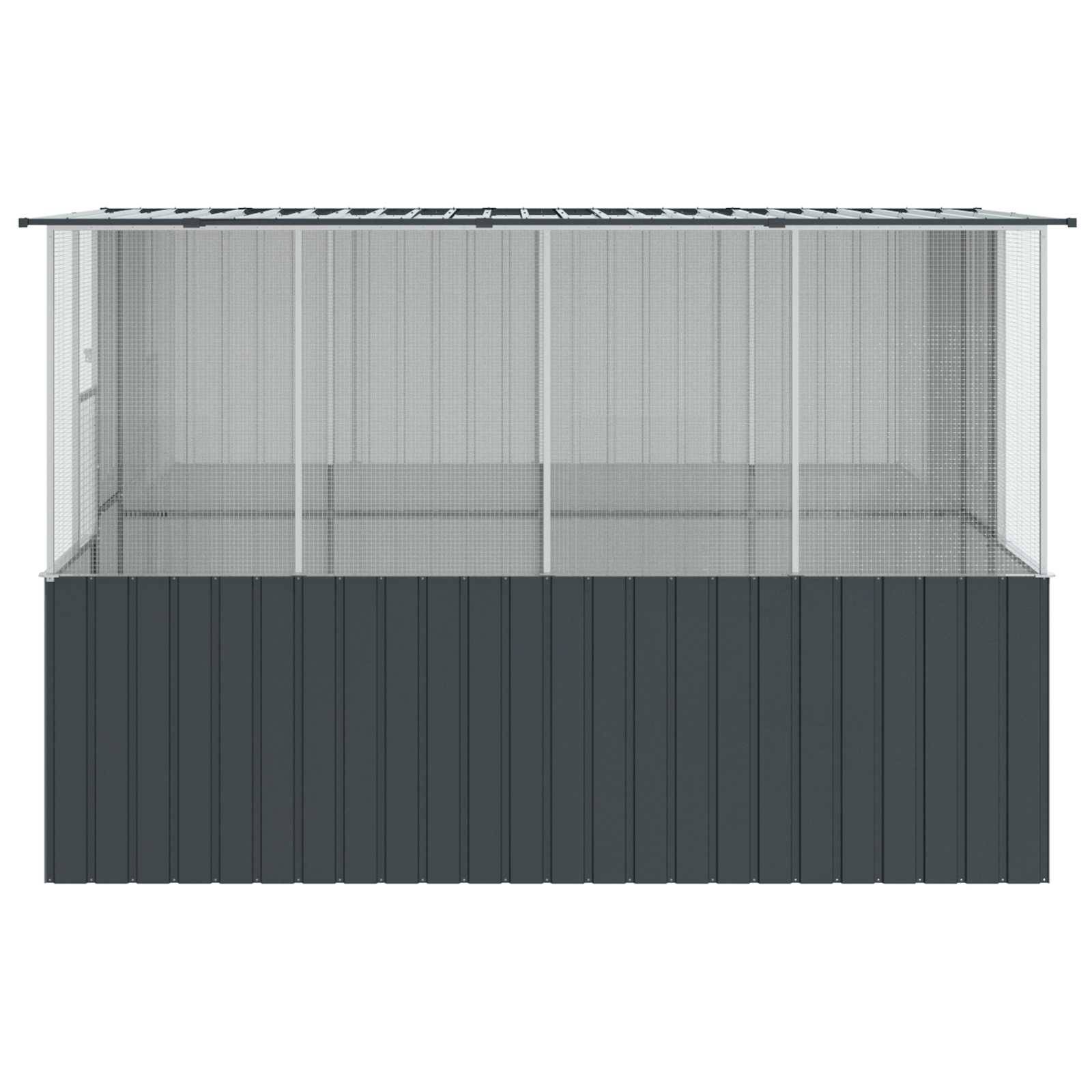 Cage Oiseaux Moyenne Acier Galvanisé 315x167cm Anthracite - ComfortXL Outdoor Living - Image 4