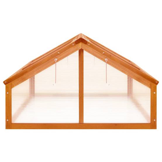 Serre Jardin Bois Sapin Massif Châssis Protection Semis 114x80cm Marron - ComfortXL Outdoor Living - Image 4
