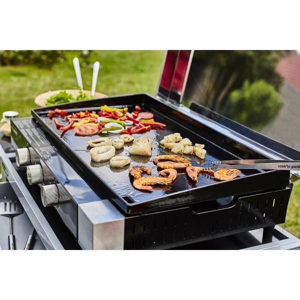 Plancha fonte émaillée bords relevés L 77 x l 42 cm - Image 3