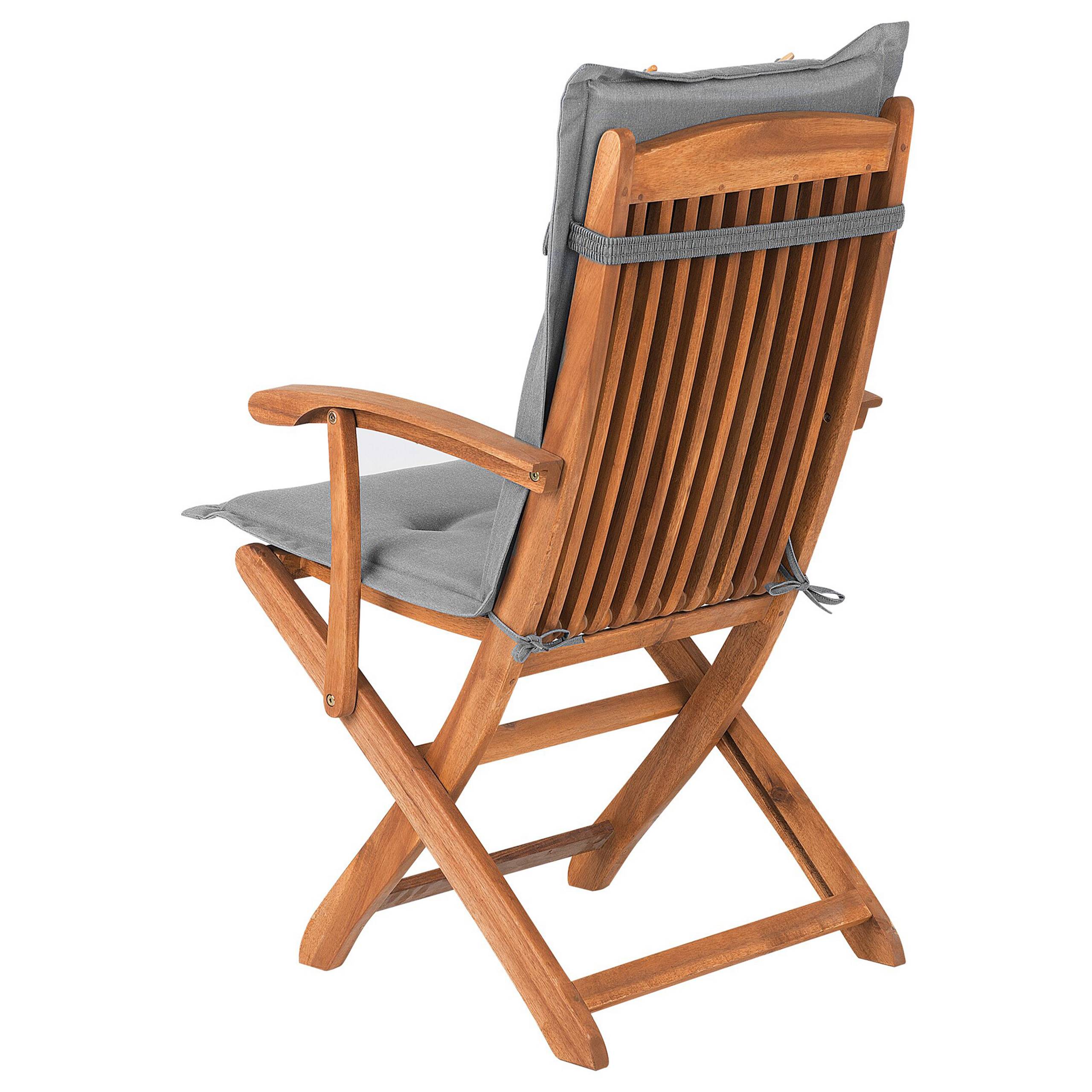 Beliani - Chaise de jardin Acacia Gris MAUI - Beliani - Imagen 7