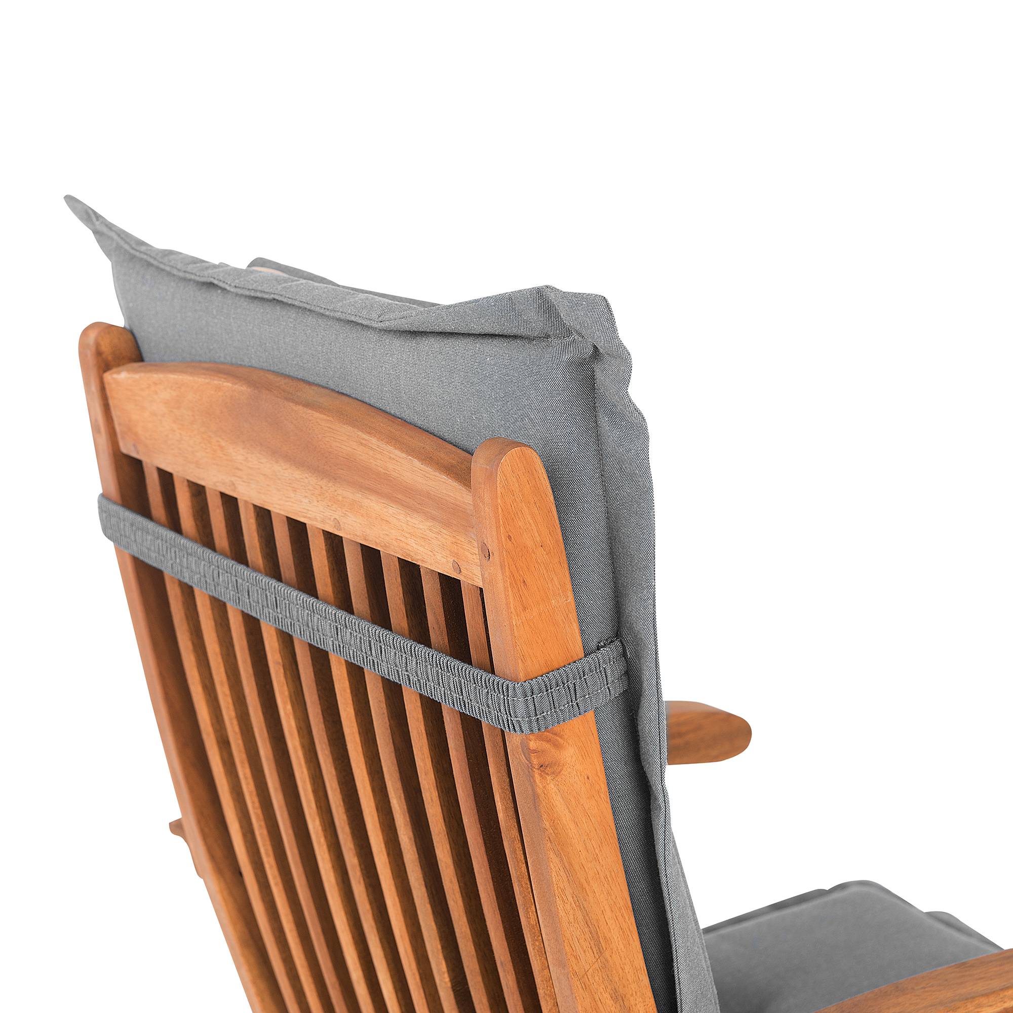 Beliani - Chaise de jardin Acacia Gris MAUI - Beliani - Imagen 9