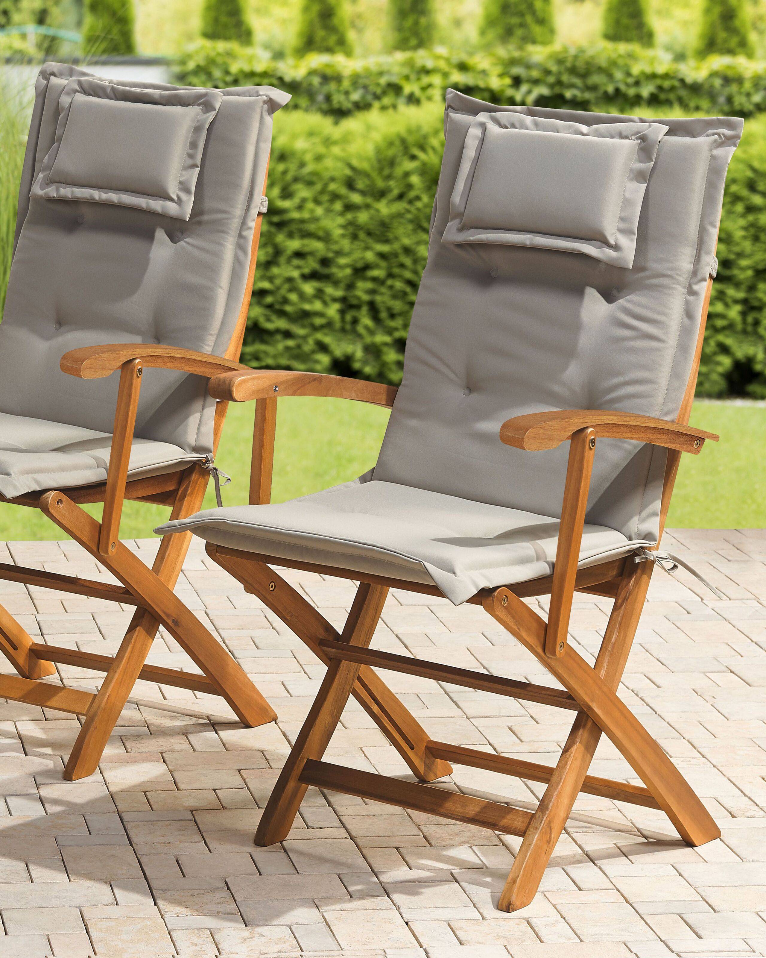Beliani - Chaise de jardin Acacia Gris MAUI - Beliani - Imagen 1