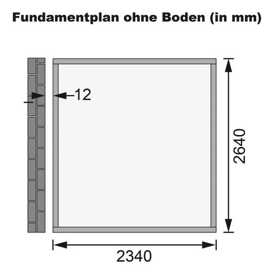 Abri de jardin adossé 6,23m² en épicéa gris terre avec embase incluse Karibu - Image 4