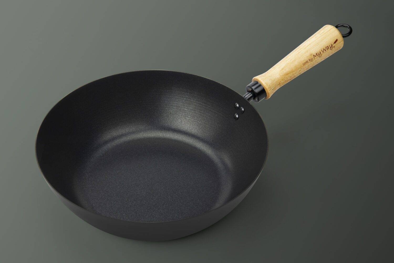 Wok avec revêtement antiadhésif - 26 cm - En acier carbone - Compatible toutes plaques de cuisson - Myway - Imagen 6