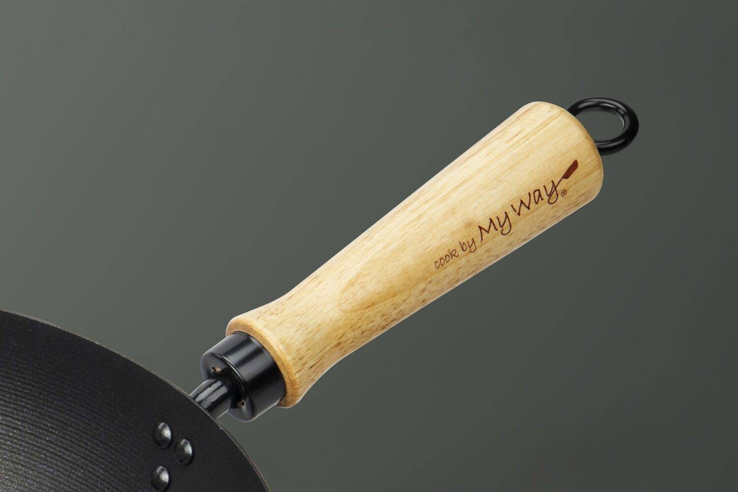Wok avec revêtement antiadhésif - 26 cm - En acier carbone - Compatible toutes plaques de cuisson - Myway - Imagen 3
