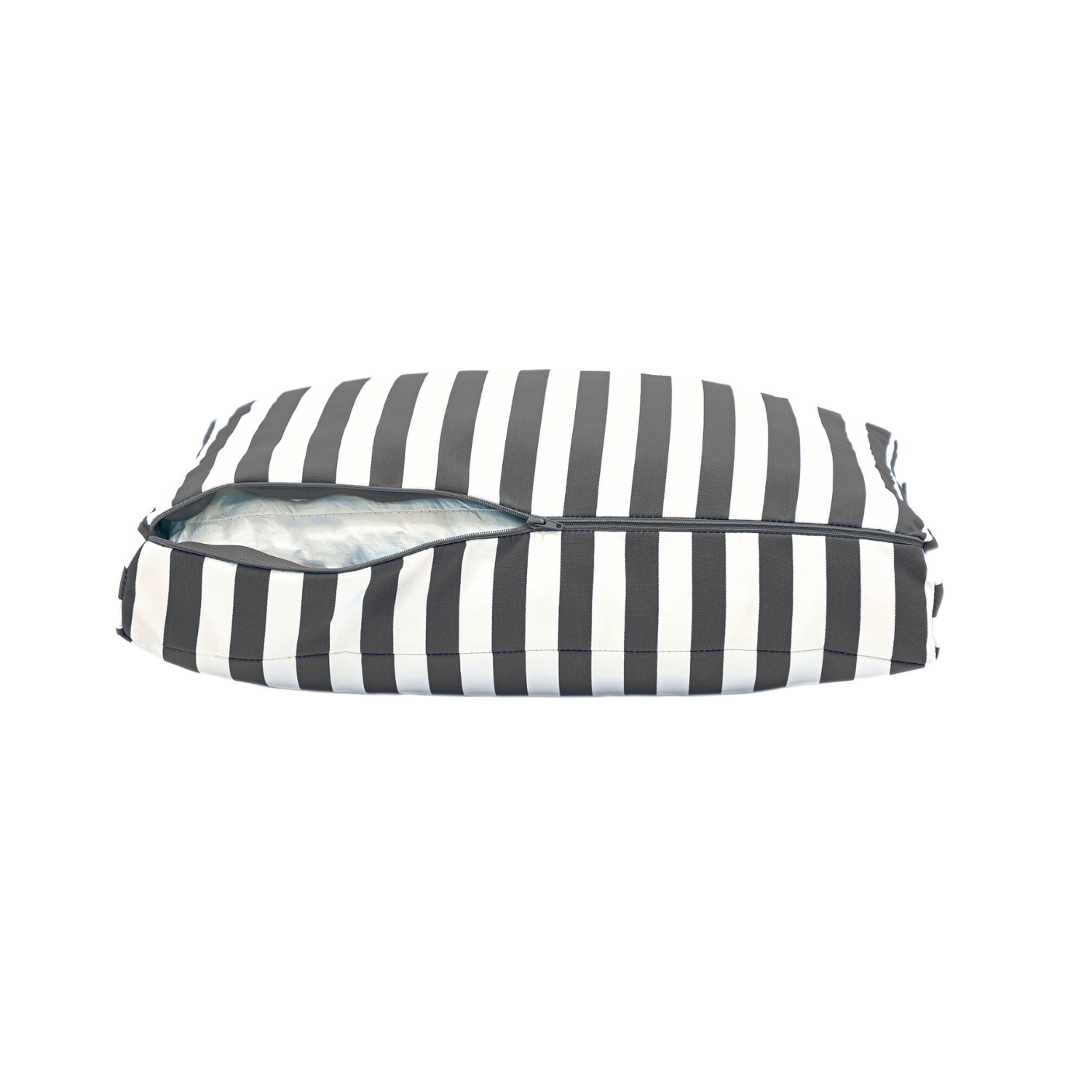 Coussins pour salon de jardin déhoussable 50x50cm Rayure gris foncé - Déco arts - Image 7