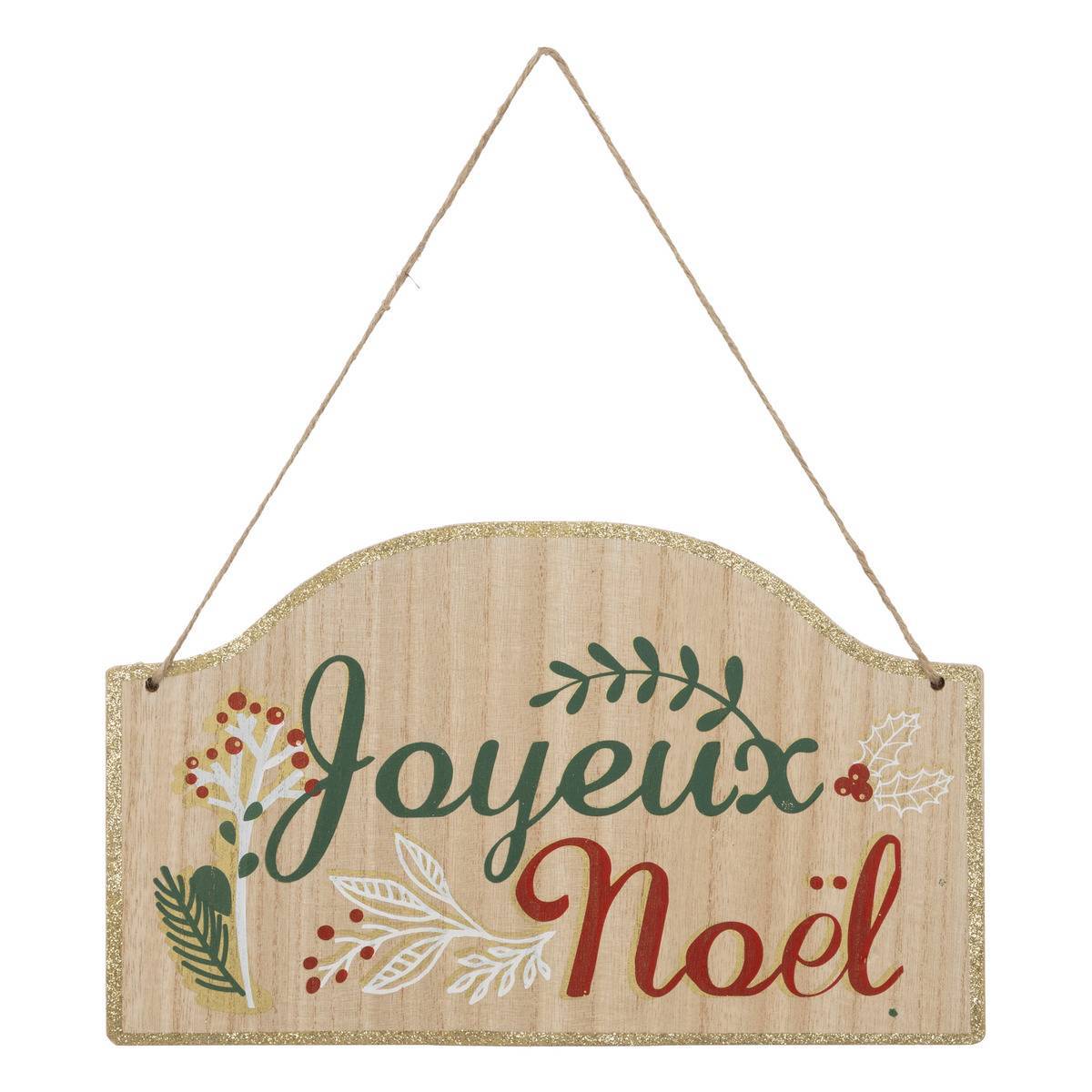 Fééric Lights & Christmas - Pancarte murale "Joyeux Noël"  en bois 30cm - Feeric Lights & Christmas