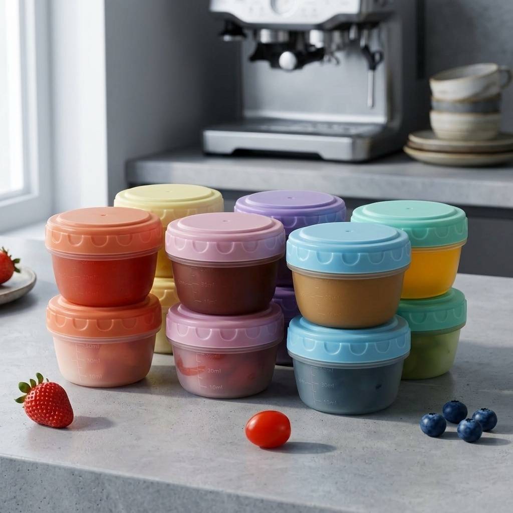 12 bocaux plastiques BPA free empilables - Image 5
