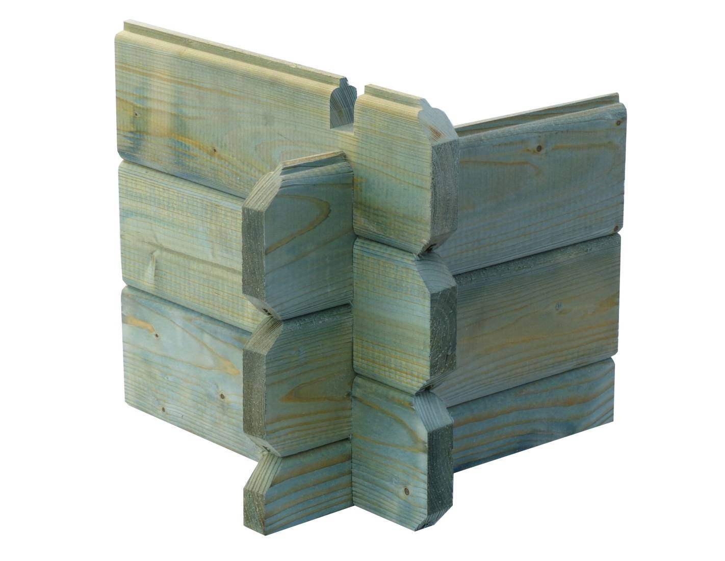Altanka - Abri de jardin en bois - 7.3m2 - 3x3m - Traité - Ep. 28mm - Couleur: vert - DOM448 - Imagen 3
