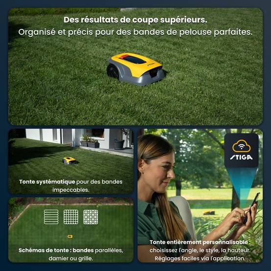 Stiga - Robot Tondeuse A 6V, 2 V, 18 cm, Caméra IA, GPS-RTK, jusqu'à 600 m² - STIGA - Image 4