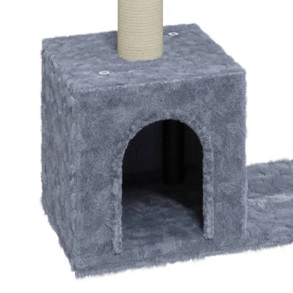Arbre à chat, Tour à chat avec griffoirs en sisal Gris clair 60 cm MP63 - Image 5
