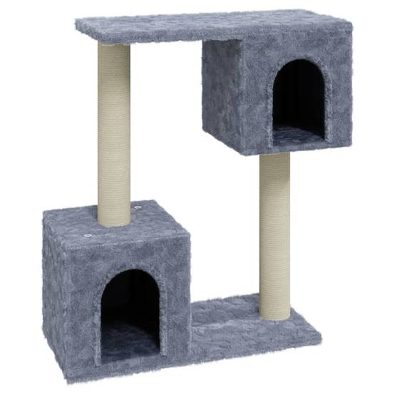 Arbre à chat, Tour à chat avec griffoirs en sisal Gris clair 60 cm MP63 - Image 1