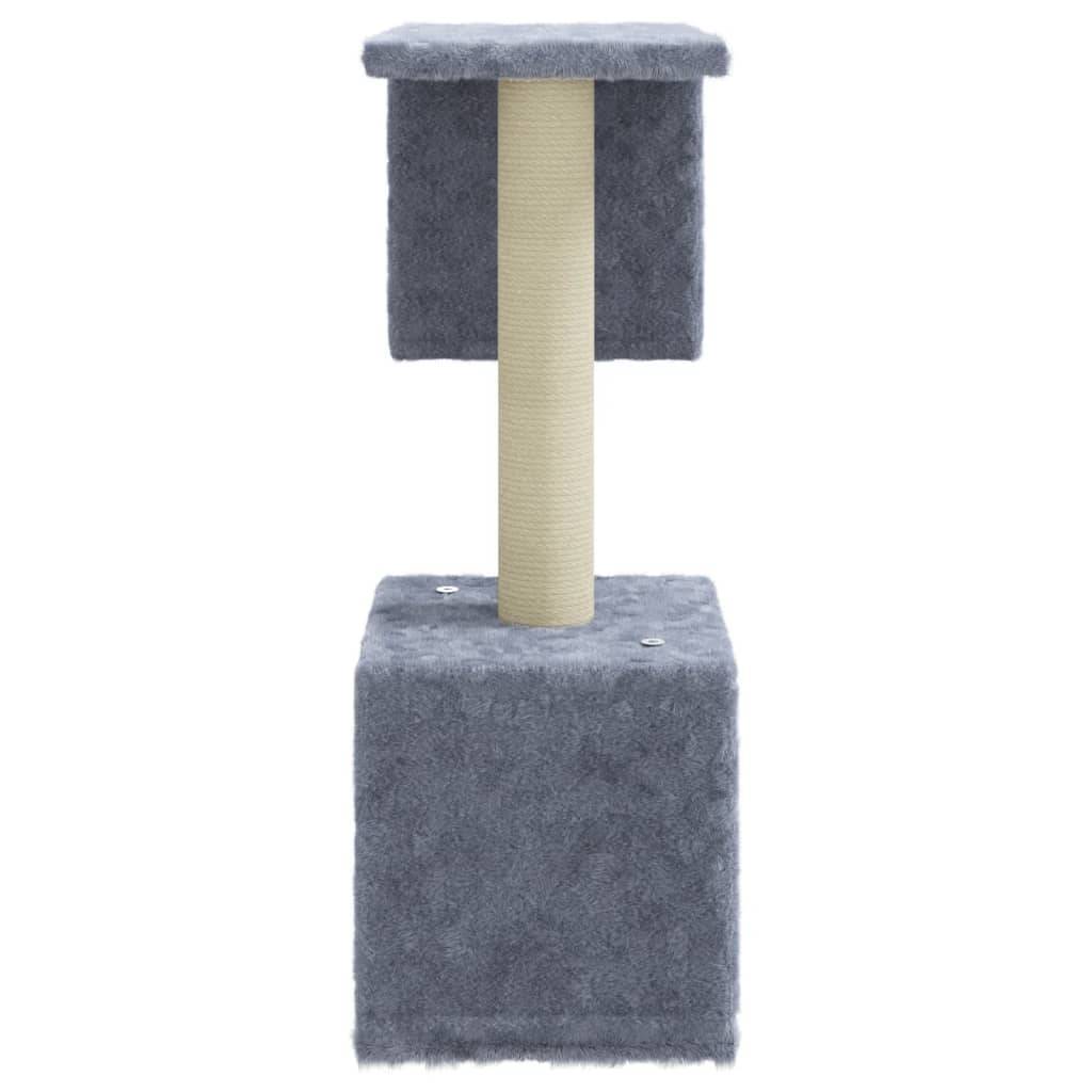 Arbre à chat, Tour à chat avec griffoirs en sisal Gris clair 60 cm MP63 - Image 4