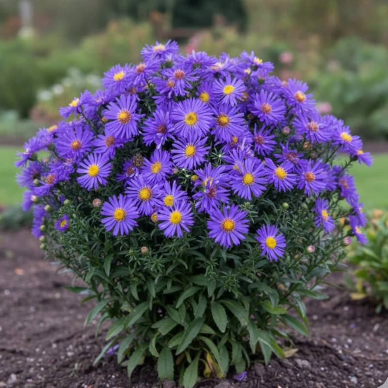 Aster d'automne Blue Alpis, Aster dumosus à fleurs Bleue/ - feuillage Caduc - Godet - 5/20 cm - Imagen 2