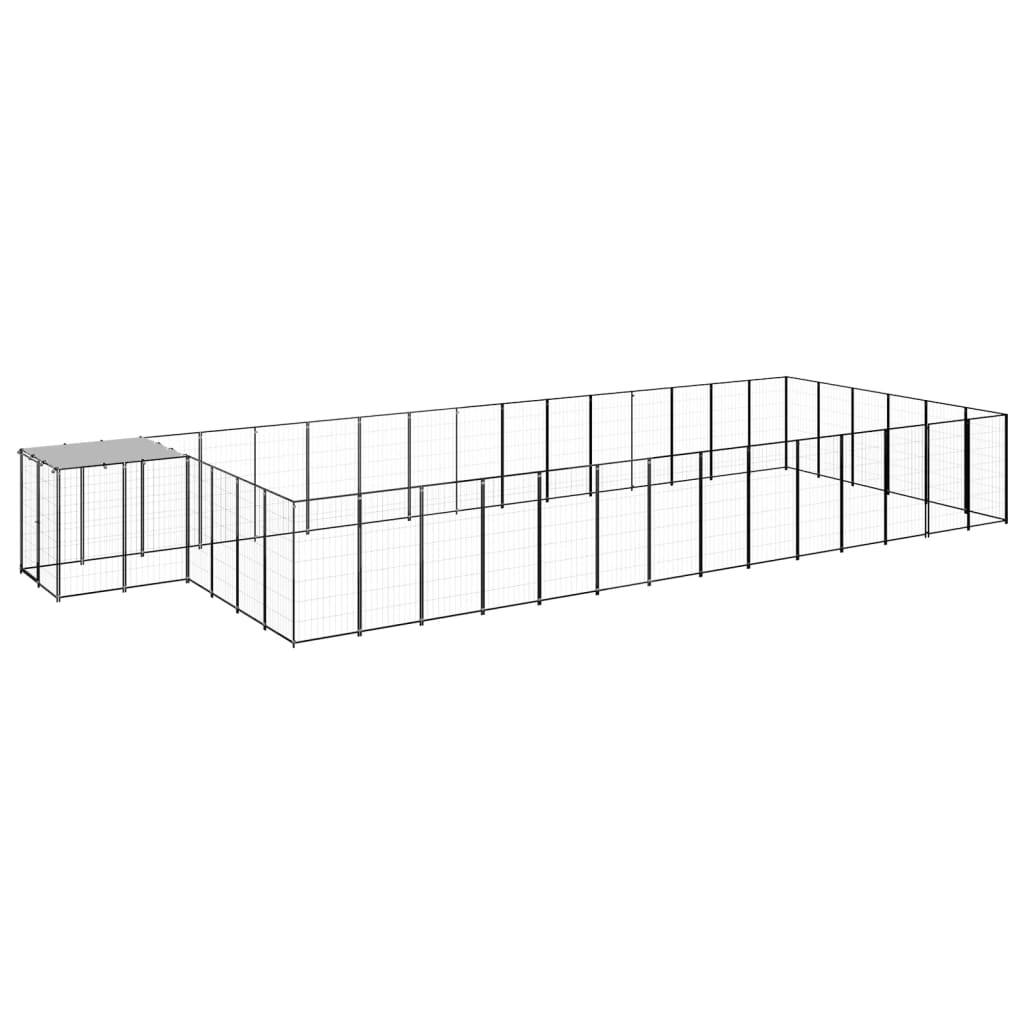 Vidaxl - Chenil Noir 26,62 m² Acier vidaXL 3082217 - Imagen 2
