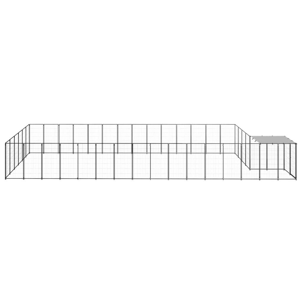 Vidaxl - Chenil Noir 26,62 m² Acier vidaXL 3082217 - Imagen 5