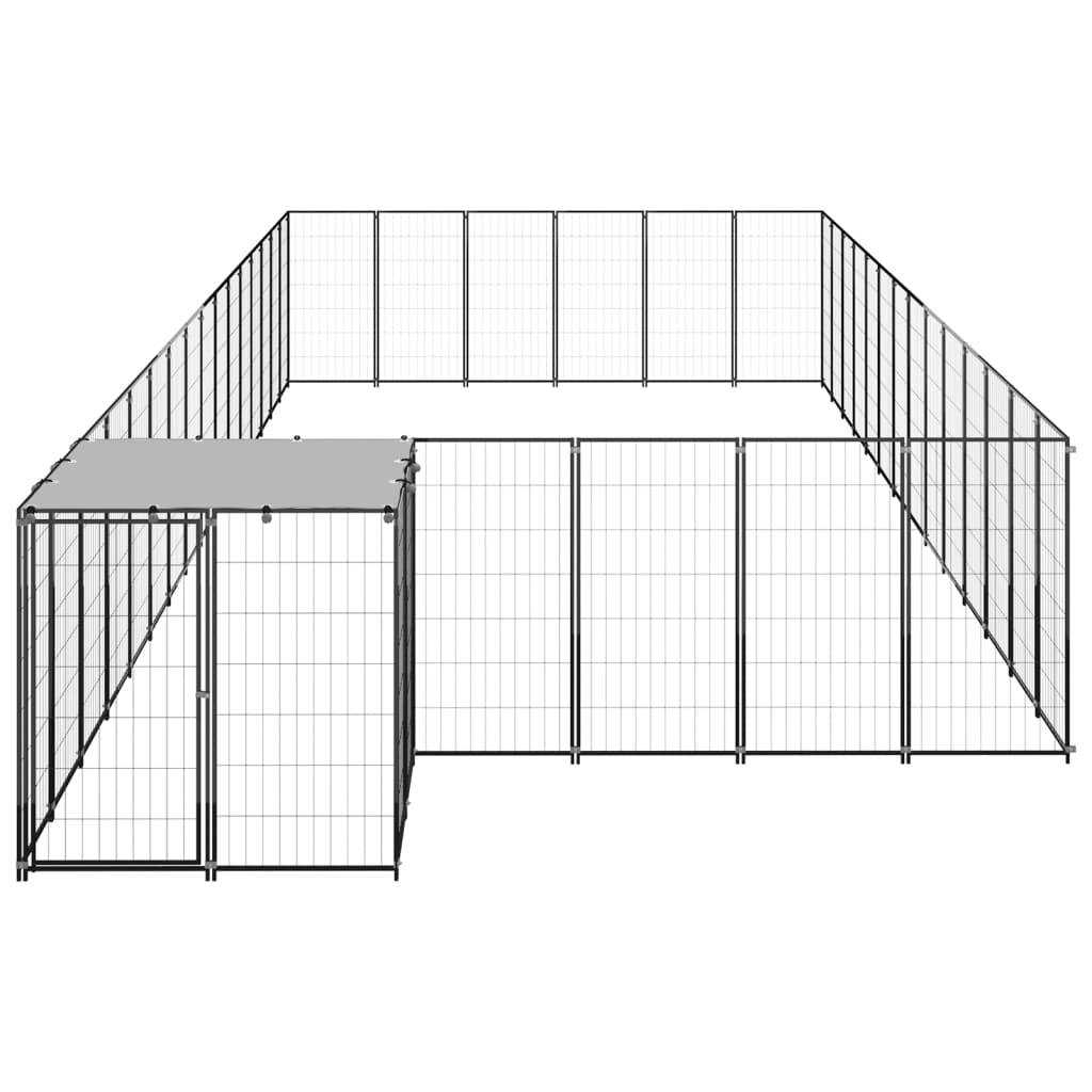 Vidaxl - Chenil Noir 26,62 m² Acier vidaXL 3082217 - Imagen 7