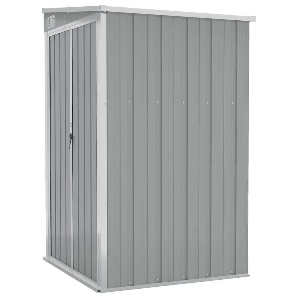 PANGIVO - Abri de jardin mural avec double porte - Acier galvanisé - Gris 118x100x178 cm - Surface au sol 1,18m² - PANGIVO - Image 1