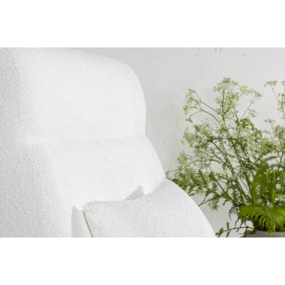 Paris Prix - Fauteuil en Tissu Bouclette "Bloom" 95cm Blanc - Image 8