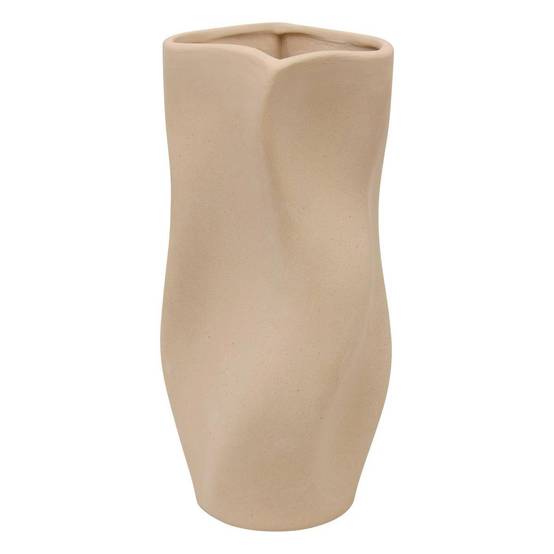 Vase Déco en Dolomite "Grigor" 25cm Beige - Image 1