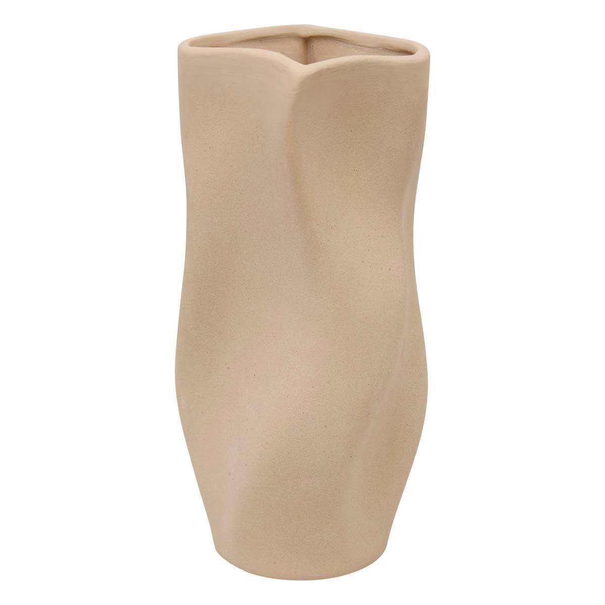 Vase Déco en Dolomite "Grigor" 25cm Beige - Image 1