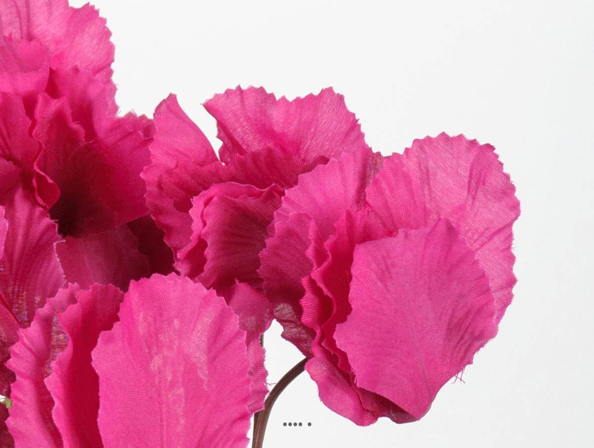 Artificielles - Cyclamen artificiel en pot 7 têtes H 33 cm Rose fushia - couleur: Rose fushia 730 - Imagen 3